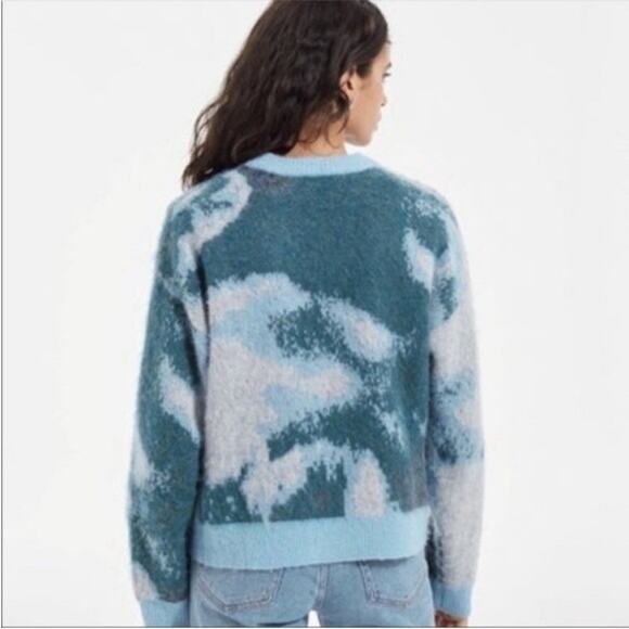 The Kooples Blue Colorblock Wool & Alpaca Sweater Women Pullover 1/SMALL - Picture 4 of 9